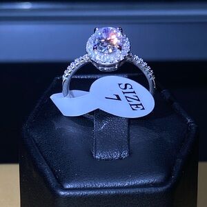 Certified 2 Carat Moissanite Diamond Luxury Wedding Ring Set